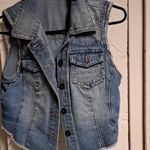 Denim Sleeveless Vest